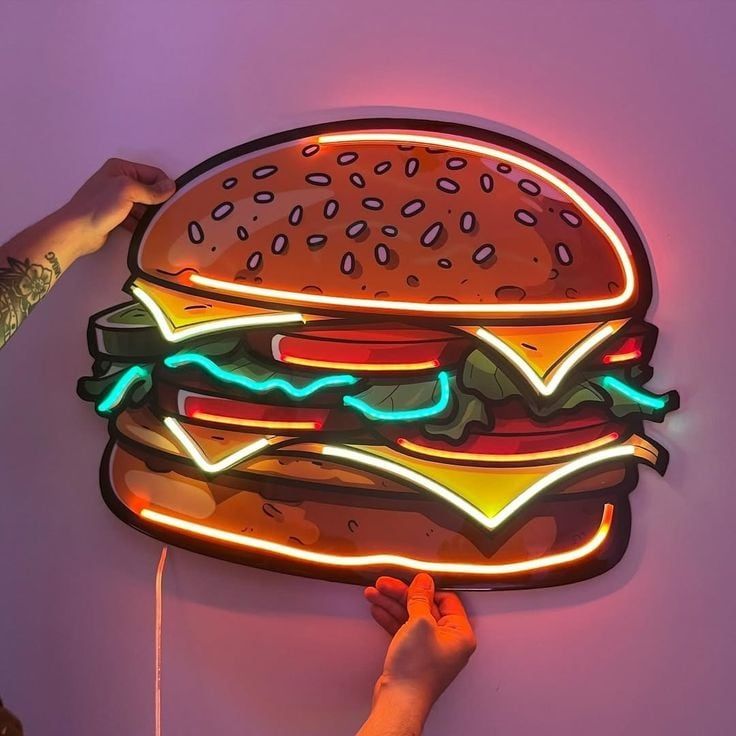 Restoran üçün neon nümunəsi N-006